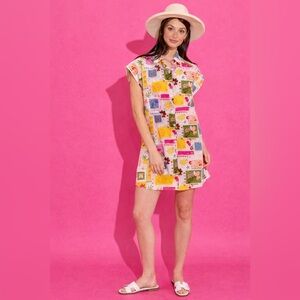 Like New Ava & Grace Positano Patchwork Floral Lightweight Midi Dress Large